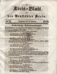 Kreis=Blatt fur den Neustadter Kreis, nr.33,1850