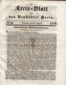 Kreis=Blatt fur den Neustadter Kreis, nr.34,1850