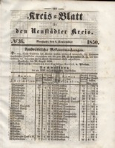 Kreis=Blatt fur den Neustadter Kreis, nr.36,1850