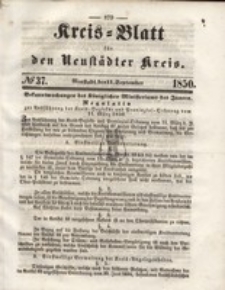 Kreis=Blatt fur den Neustadter Kreis, nr.37,1850