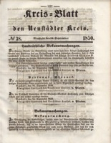 Kreis=Blatt fur den Neustadter Kreis, nr.38,1850
