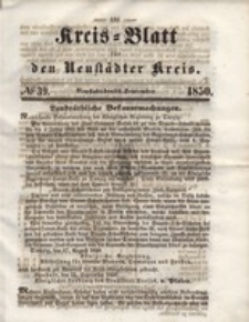 Kreis=Blatt fur den Neustadter Kreis, nr.39,1850