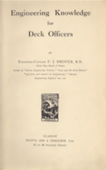 Engineering knowledge for deck officers