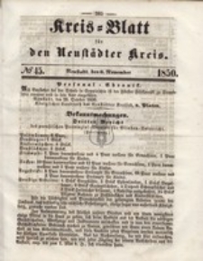 Kreis=Blatt fur den Neustadter Kreis, nr.45,1850