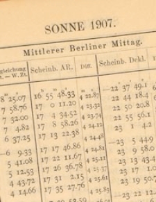 Berliner astronomisches Jahrbuch für 1907 : mit Angaben für die Oppositionen der Planeten für 1905. Bd. 132
