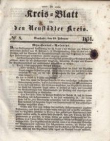 Kreis=Blatt fur den Neustadter Kreis, nr.8,1851