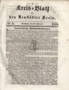 Kreis=Blatt fur den Neustadter Kreis, nr.9,1851