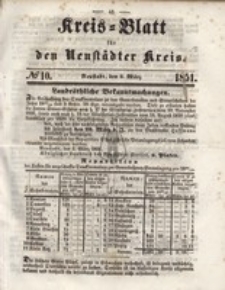 Kreis=Blatt fur den Neustadter Kreis, nr.10,1851