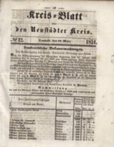 Kreis=Blatt fur den Neustadter Kreis, nr.13,1851