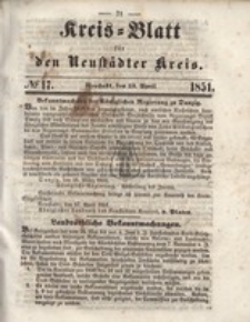 Kreis=Blatt fur den Neustadter Kreis, nr.17,1851