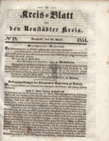Kreis=Blatt fur den Neustadter Kreis, nr.18,1851