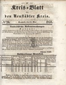 Kreis=Blatt fur den Neustadter Kreis, nr.20,1851