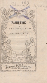 Pamiętnik o Filomatach i Filaretach