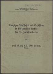 Danziger Schiffahrt und Schiffbau in der zweiten H&auml;lfte des 15. Jahrhunderts