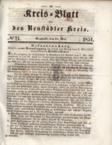 Kreis=Blatt fur den Neustadter Kreis, nr.21,1851