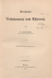 Geschíchte Babyloniens und Assyriens