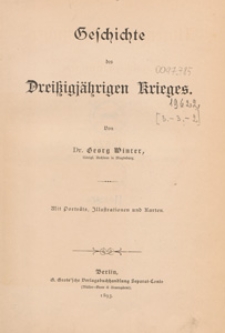 Gesch&iacute;chte des Dreissigj&auml;hrigen Krieges