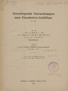 Grundlegende Betrachtungen zum Eisenbeton-Schiffbau. T. 2