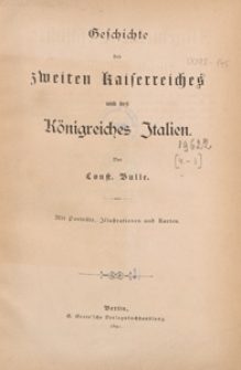 Geschichte des zweiten Kaiserreiches und des K&ouml;nigreiches Italien