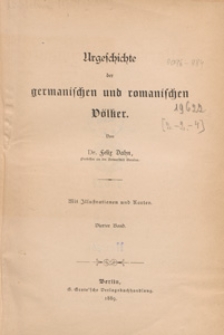 Urgeschíchte der germaníschen und romaníschen Völker Bd3