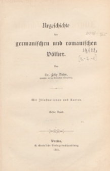 Urgesch&iacute;chte der german&iacute;schen und roman&iacute;schen V&ouml;lker Bd1