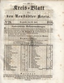 Kreis=Blatt fur den Neustadter Kreis, nr.29,1851