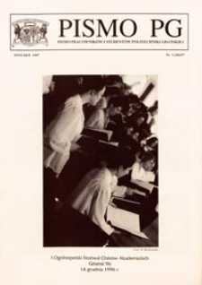 Pismo PG : pismo pracowników i studentów Politechniki Gdańskiej, 1997, nr 1