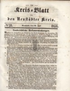 Kreis=Blatt fur den Neustadter Kreis, nr.31,1851