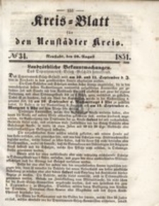 Kreis=Blatt fur den Neustadter Kreis, nr.34,1851