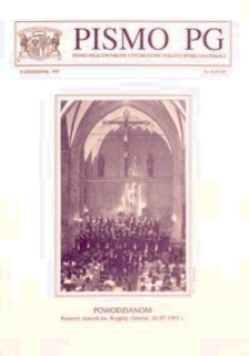 Pismo PG : pismo pracowników i studentów Politechniki Gdańskiej, 1997, nr 8 (Październik)