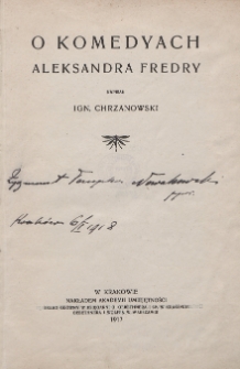 O Komedyach Aleksandra Fredry
