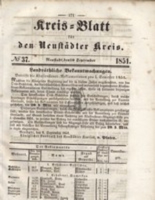 Kreis=Blatt fur den Neustadter Kreis, nr.37,1851