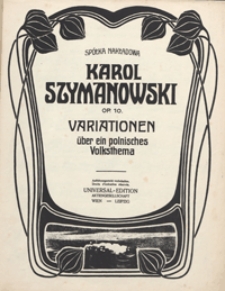 Variationen über ein polnisches Volksthema : op.10 : für piano solo
