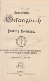 Evangelisches Gesangbuch für die Provinz Pommern