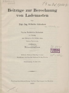 Beiträge zur Entwickelung des Synagogenbaues in Deutschland, Böhmen und im ehemaligen Königtum Polen vom XI. bis Anfang des XIX. Jahrhunderts