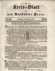 Kreis=Blatt fur den Neustadter Kreis, nr.50,1851