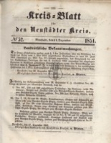 Kreis=Blatt fur den Neustadter Kreis, nr.52,1851