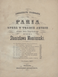Paria : Canzonetta "Z pod gwiaździstej noc op&oacute;ńczy : duet z 1 aktu opery : C-dur : [na sopran, alt ad lib. i fortepian] / sł. Jana Chęcińskiego