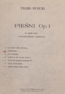 Prząśniczka : pieśń : E-dur : op.1 no 2 : na głos wysoki z fortepianem / sł. popularne