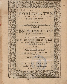 Decas Problematvm E Libris Aristotelis de Cœlo desumptorum
