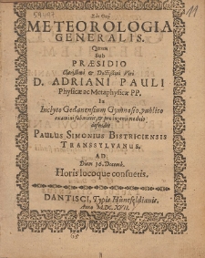 Meteorologia Generalis