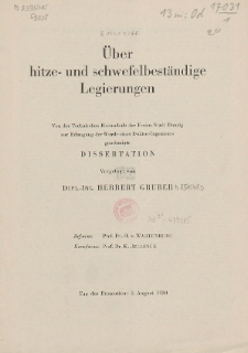 Über hitze- und schwefelbeständige Legierungen