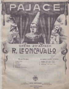 Pajace : prolog z opery : [na baryton z tow. fortepianu] / [sł. R.Leoncavallo ; przekł. pol. Kazimierz Barnaś]