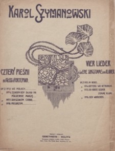 6 Pieśni [do słów Kazimierza Tetmajera] : op 2 no 3 : "We mgłach" = "Im Nebel" : [na głos [wysoki] i fortepian / Übers. von M. P