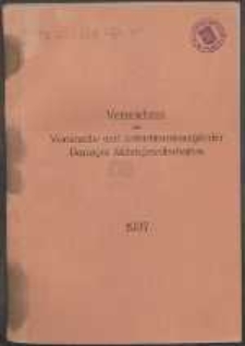 Verzeichnis der Vorstands- und Aufsichtsratsmitglieder Danziger Akteingesellschaften.