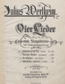 Gekommen ist der Maie : Lied : As-dur : für eine Singstimme mit Klavierbegleitung / Julius Wertheim ; [Text] : H. Heine