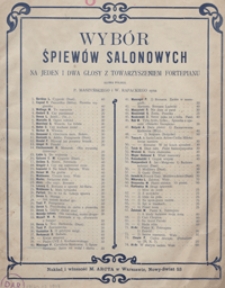 Cavalleria Rusticana : Śpiew Santuzzy z opery : na sopran z towarzyszeniem fortepianu / słowa polskie Piotra Maszyńskiego
