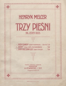 3 Pieśni na jeden głos : no 2 "Siostry" : [na sopran lub tenor z towarzyszeniem fortepianu] / słowa J&oacute;zefa Jedlicz-Kapuścińskiego