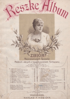 Serenada : B-dur : [na sopran koloraturowy z tow. fortepianu] / słowa polskie Piotra Maszyńskiego