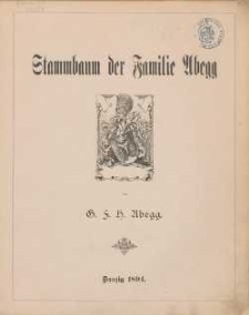 Stammbaum der Familie Abegg